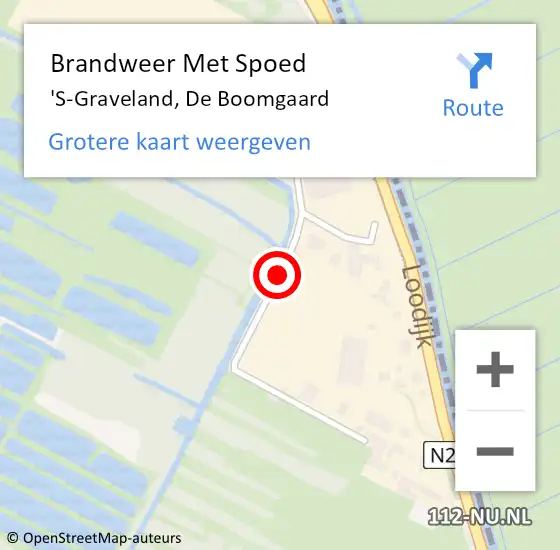 Locatie op kaart van de 112 melding: Brandweer Met Spoed Naar 'S-Graveland, De Boomgaard op 17 september 2019 06:58