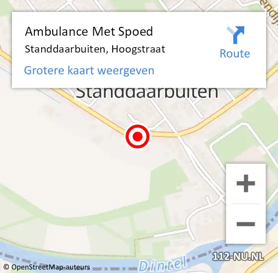 Locatie op kaart van de 112 melding: Ambulance Met Spoed Naar Standdaarbuiten, Hoogstraat op 17 september 2019 11:40