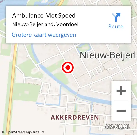 Locatie op kaart van de 112 melding: Ambulance Met Spoed Naar Nieuw-Beijerland, Voordoel op 17 september 2019 21:09