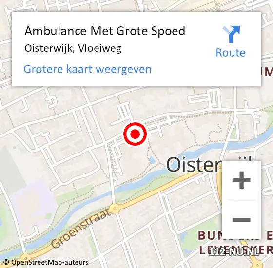 Locatie op kaart van de 112 melding: Ambulance Met Grote Spoed Naar Oisterwijk, Vloeiweg op 18 september 2019 09:48
