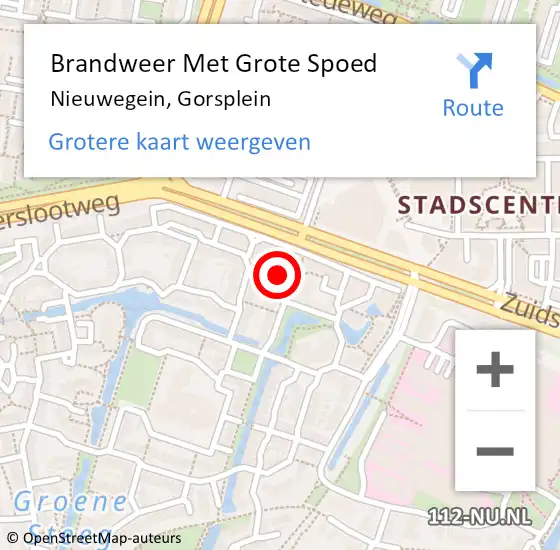 Locatie op kaart van de 112 melding: Brandweer Met Grote Spoed Naar Nieuwegein, Gorsplein op 18 september 2019 10:46