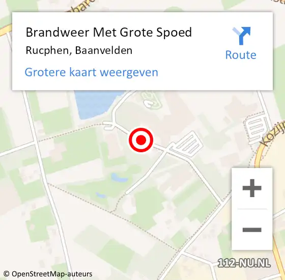 Locatie op kaart van de 112 melding: Brandweer Met Grote Spoed Naar Rucphen, Baanvelden op 18 september 2019 20:40