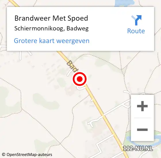 Locatie op kaart van de 112 melding: Brandweer Met Spoed Naar Schiermonnikoog, Badweg op 20 september 2019 10:24