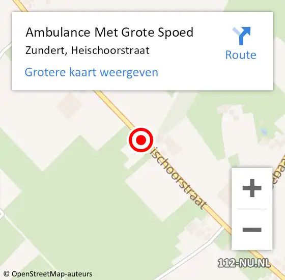 Locatie op kaart van de 112 melding: Ambulance Met Grote Spoed Naar Zundert, Heischoorstraat op 20 september 2019 16:31