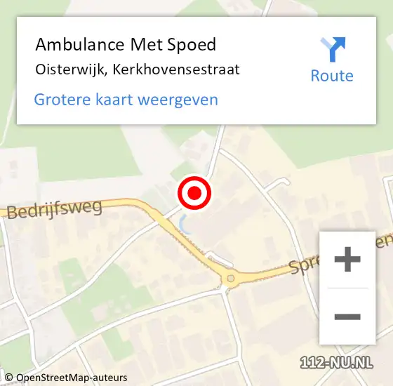 Locatie op kaart van de 112 melding: Ambulance Met Spoed Naar Oisterwijk, Kerkhovensestraat op 20 september 2019 23:15