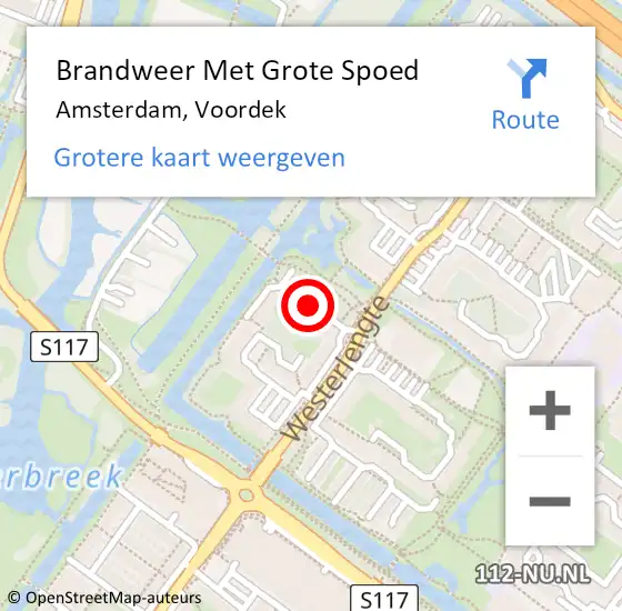 Locatie op kaart van de 112 melding: Brandweer Met Grote Spoed Naar Amsterdam, Voordek op 21 september 2019 00:41