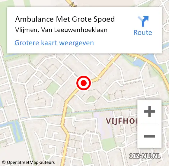 Locatie op kaart van de 112 melding: Ambulance Met Grote Spoed Naar Vlijmen, Van Leeuwenhoeklaan op 21 september 2019 10:11