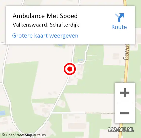 Locatie op kaart van de 112 melding: Ambulance Met Spoed Naar Valkenswaard, Schafterdijk op 21 september 2019 13:42