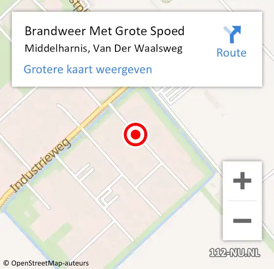 Locatie op kaart van de 112 melding: Brandweer Met Grote Spoed Naar Middelharnis, Van Der Waalsweg op 21 september 2019 14:13