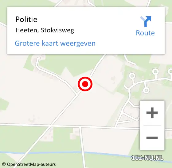 Locatie op kaart van de 112 melding: Politie Heeten, Stokvisweg op 21 september 2019 15:41