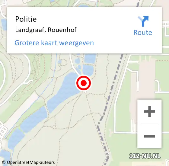 Locatie op kaart van de 112 melding: Politie Landgraaf, Rouenhof op 21 september 2019 16:00