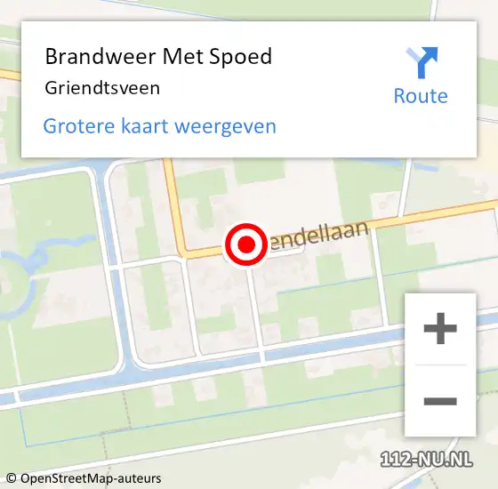 Locatie op kaart van de 112 melding: Brandweer Met Spoed Naar Griendtsveen op 21 september 2019 20:25