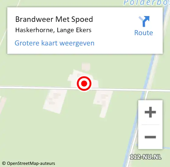 Locatie op kaart van de 112 melding: Brandweer Met Spoed Naar Haskerhorne, Lange Ekers op 14 april 2014 15:06