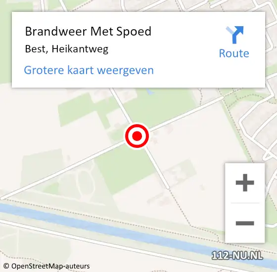 Locatie op kaart van de 112 melding: Brandweer Met Spoed Naar Best, Heikantweg op 23 september 2019 10:55