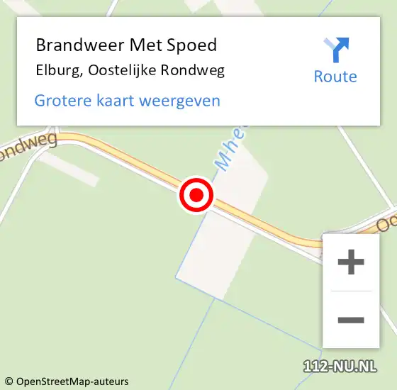 Locatie op kaart van de 112 melding: Brandweer Met Spoed Naar Elburg, Oostelijke Rondweg op 23 september 2019 23:16