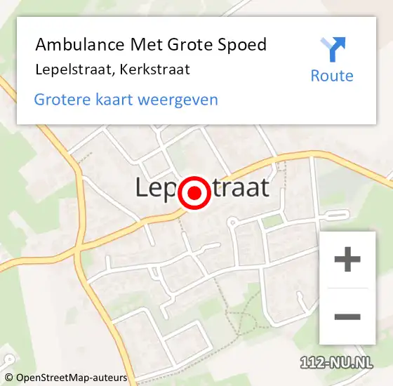 Locatie op kaart van de 112 melding: Ambulance Met Grote Spoed Naar Lepelstraat, Kerkstraat op 24 september 2019 00:49