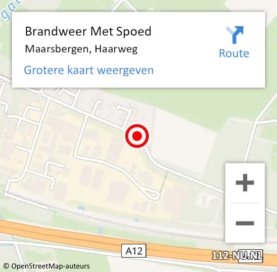 Locatie op kaart van de 112 melding: Brandweer Met Spoed Naar Maarsbergen, Haarweg op 24 september 2019 07:18