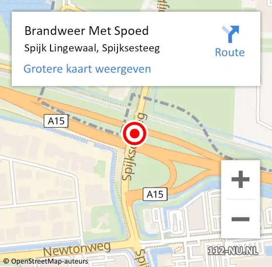 Locatie op kaart van de 112 melding: Brandweer Met Spoed Naar Spijk Lingewaal, Spijksesteeg op 24 september 2019 09:03