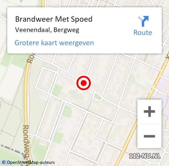 Locatie op kaart van de 112 melding: Brandweer Met Spoed Naar Veenendaal, Bergweg op 24 september 2019 18:20