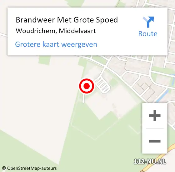 Locatie op kaart van de 112 melding: Brandweer Met Grote Spoed Naar Woudrichem, Middelvaart op 24 september 2019 18:50