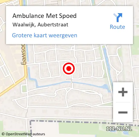 Locatie op kaart van de 112 melding: Ambulance Met Spoed Naar Waalwijk, Aubertstraat op 25 september 2019 04:07