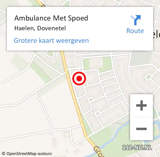 Locatie op kaart van de 112 melding: Ambulance Met Spoed Naar Haelen, Dovenetel op 14 april 2014 21:50