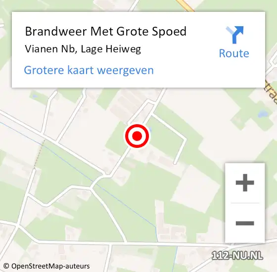 Locatie op kaart van de 112 melding: Brandweer Met Grote Spoed Naar Vianen Nb, Lage Heiweg op 26 september 2019 20:47