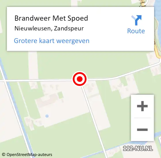 Locatie op kaart van de 112 melding: Brandweer Met Spoed Naar Nieuwleusen, Zandspeur op 27 september 2019 03:39