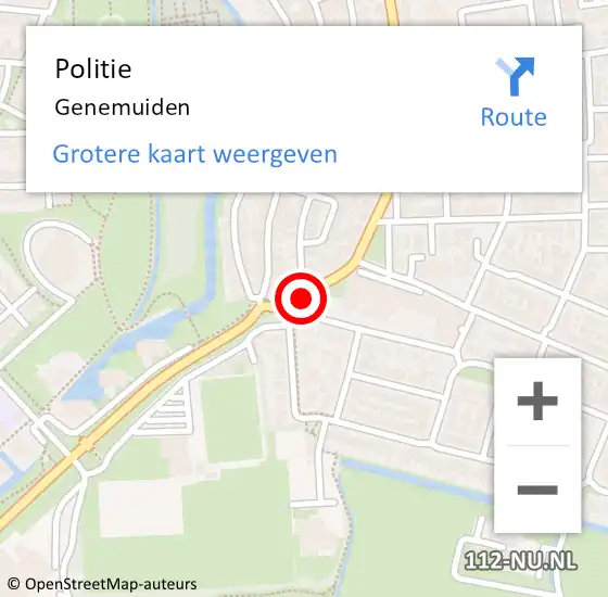 Locatie op kaart van de 112 melding: Politie Genemuiden op 28 september 2019 08:26