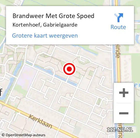 Locatie op kaart van de 112 melding: Brandweer Met Grote Spoed Naar Kortenhoef, Gabrielgaarde op 28 september 2019 08:52