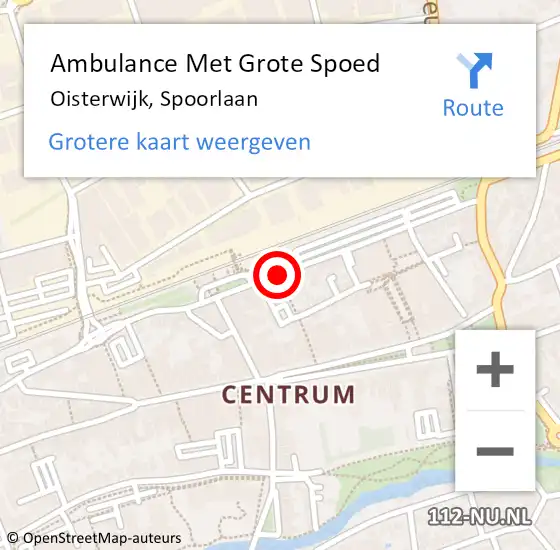 Locatie op kaart van de 112 melding: Ambulance Met Grote Spoed Naar Oisterwijk, Spoorlaan op 28 september 2019 11:58