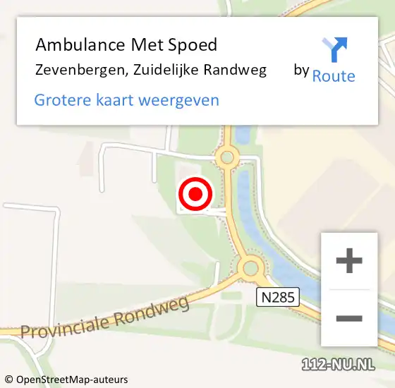 Locatie op kaart van de 112 melding: Ambulance Met Spoed Naar Zevenbergen, Zuidelijke Randweg       by op 28 september 2019 16:21