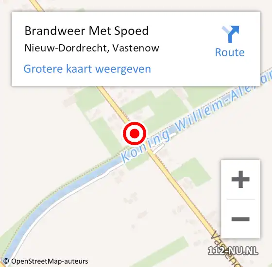 Locatie op kaart van de 112 melding: Brandweer Met Spoed Naar Nieuw-Dordrecht, Vastenow op 28 september 2019 21:04