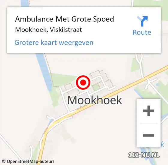 Locatie op kaart van de 112 melding: Ambulance Met Grote Spoed Naar Mookhoek, Viskilstraat op 29 september 2019 05:30