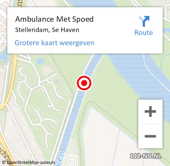 Locatie op kaart van de 112 melding: Ambulance Met Spoed Naar Stellendam, Se Haven op 30 september 2019 03:36