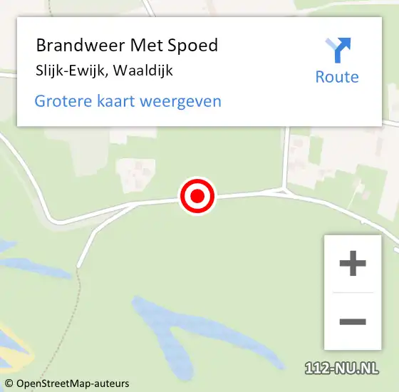 Locatie op kaart van de 112 melding: Brandweer Met Spoed Naar Slijk-Ewijk, Waaldijk op 30 september 2019 18:50