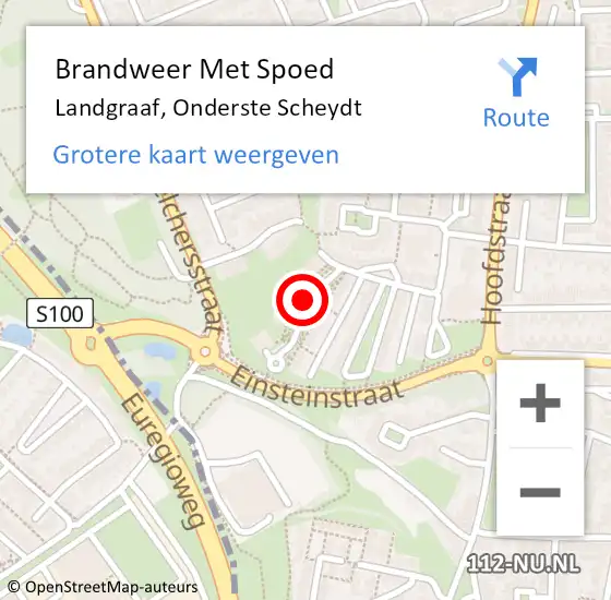 Locatie op kaart van de 112 melding: Brandweer Met Spoed Naar Landgraaf, Onderste Scheydt op 1 oktober 2019 19:35
