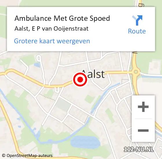 Locatie op kaart van de 112 melding: Ambulance Met Grote Spoed Naar Aalst, E P van Ooijenstraat op 1 oktober 2019 22:14