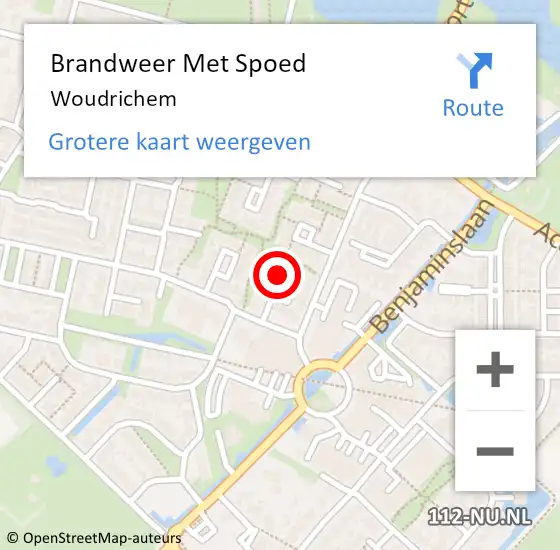 Locatie op kaart van de 112 melding: Brandweer Met Spoed Naar Woudrichem op 2 oktober 2019 07:45