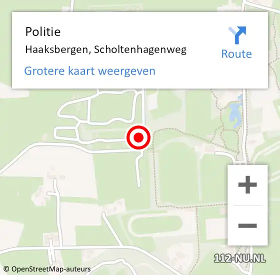 Locatie op kaart van de 112 melding: Politie Haaksbergen, Scholtenhagenweg op 2 oktober 2019 20:41