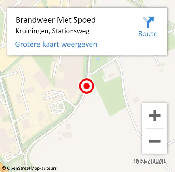 Locatie op kaart van de 112 melding: Brandweer Met Spoed Naar Kruiningen, Stationsweg op 3 oktober 2019 03:28