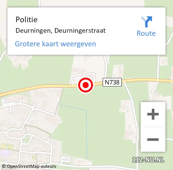 Locatie op kaart van de 112 melding: Politie Deurningen, Deurningerstraat op 3 oktober 2019 08:28