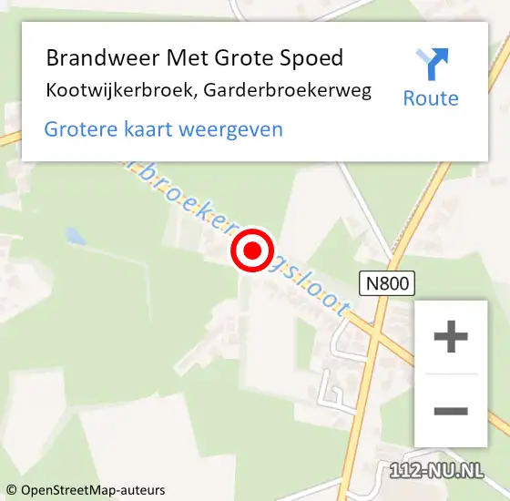 Locatie op kaart van de 112 melding: Brandweer Met Grote Spoed Naar Kootwijkerbroek, Garderbroekerweg op 3 oktober 2019 15:23