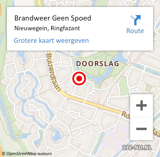 Locatie op kaart van de 112 melding: Brandweer Geen Spoed Naar Nieuwegein, Ringfazant op 3 oktober 2019 16:29