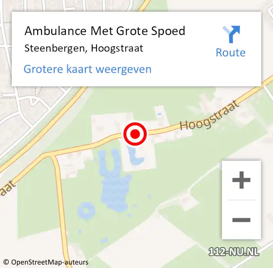 Locatie op kaart van de 112 melding: Ambulance Met Grote Spoed Naar Steenbergen, Hoogstraat op 3 oktober 2019 17:32