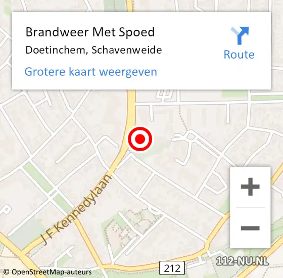 Locatie op kaart van de 112 melding: Brandweer Met Spoed Naar Doetinchem, Schavenweide op 3 oktober 2019 22:18