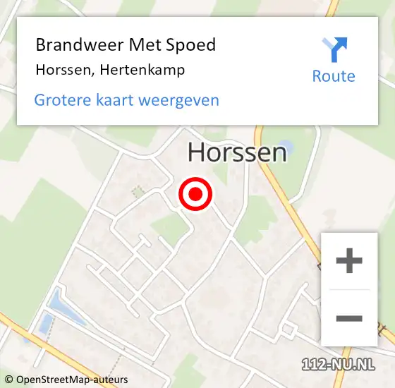 Locatie op kaart van de 112 melding: Brandweer Met Spoed Naar Horssen, Hertenkamp op 4 oktober 2019 08:04