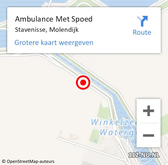 Locatie op kaart van de 112 melding: Ambulance Met Spoed Naar Stavenisse, Molendijk op 5 oktober 2019 01:42