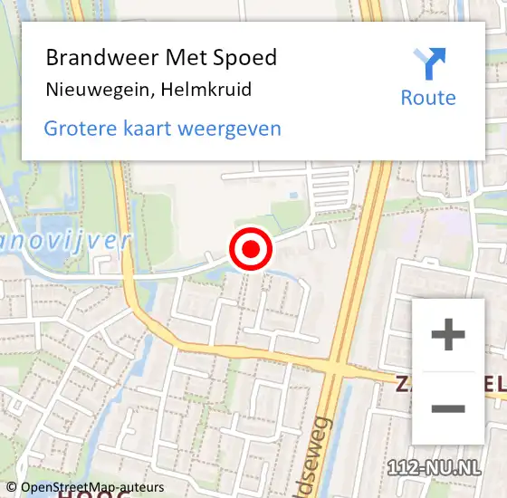 Locatie op kaart van de 112 melding: Brandweer Met Spoed Naar Nieuwegein, Helmkruid op 5 oktober 2019 12:46