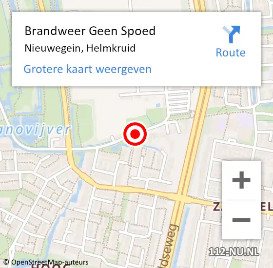 Locatie op kaart van de 112 melding: Brandweer Geen Spoed Naar Nieuwegein, Helmkruid op 5 oktober 2019 13:03